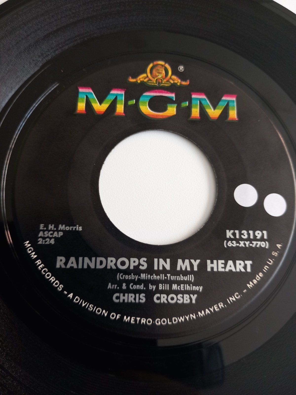 CHRIS CROSBY. 2 FACE OLDIES ROCK 1963 USA 45T