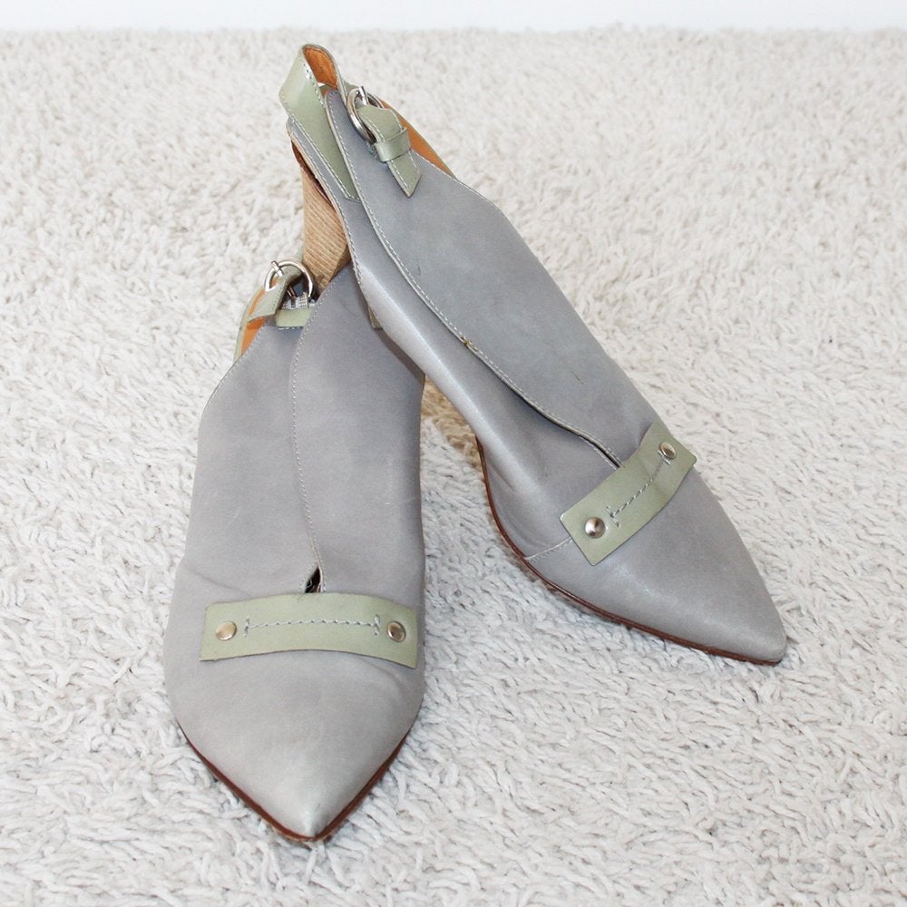 Escarpins en cuir Vintage S20 (Taille 38½) €30, -, Enlèvement ou Envoi, Autres couleurs, Escarpins, Comme neuf