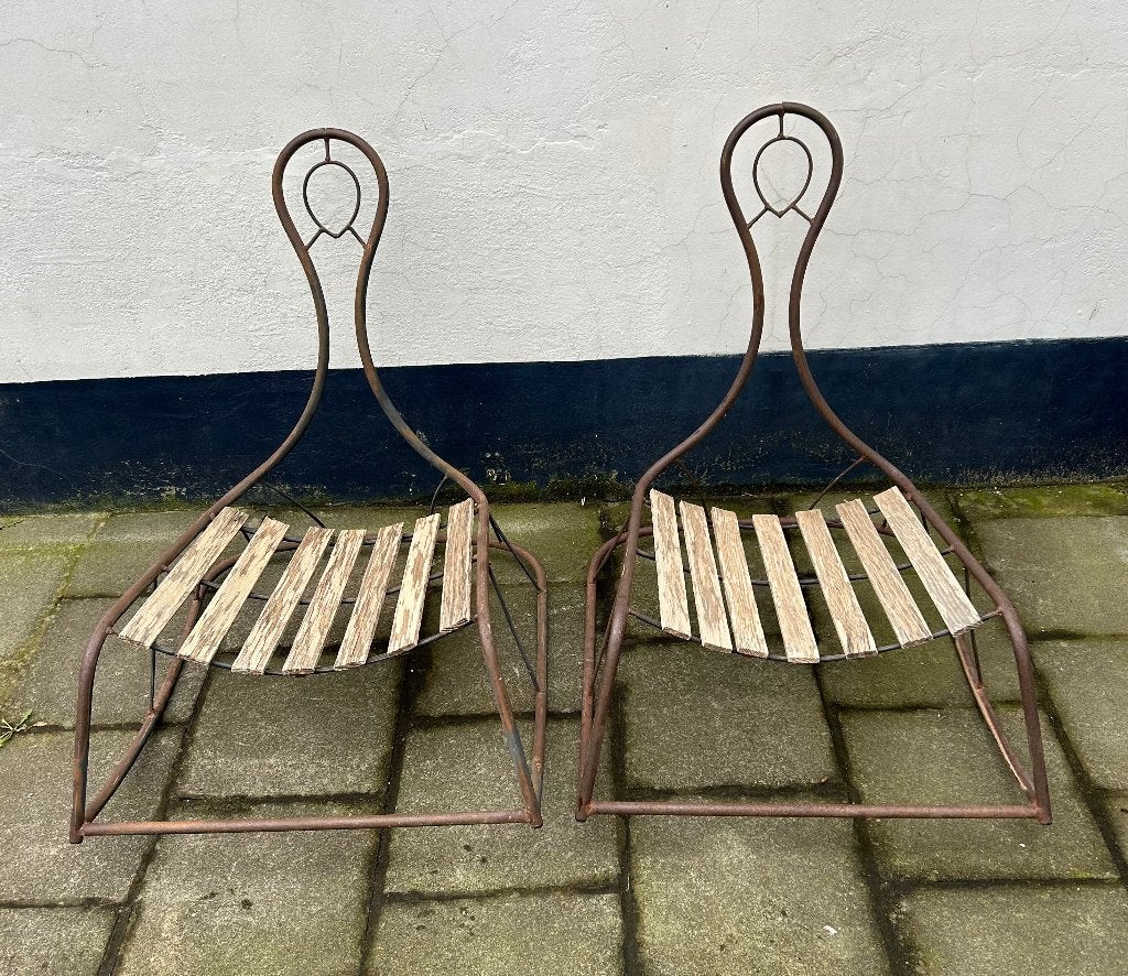 Chaises à bascule de jardin John Risley, Enlèvement, Utilisé, Métal, Empilable