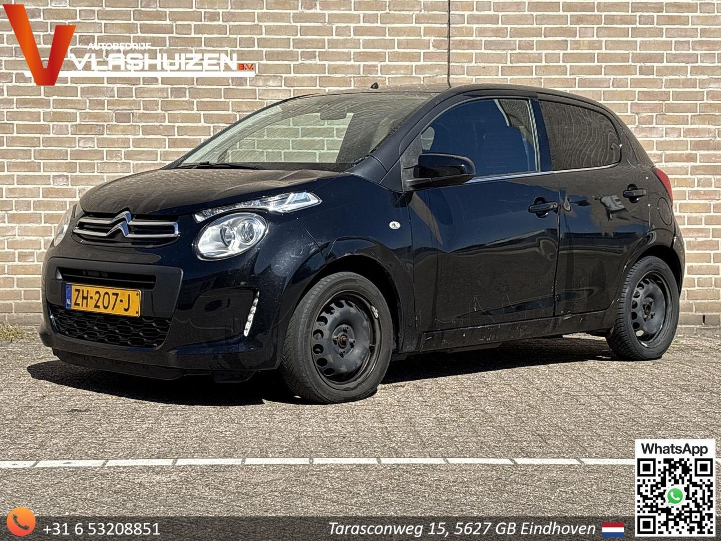 Citroen C1 1.0 VTi Feel | € 2.950,- NETTO! | 5 Deurs | Airco, Auto's, Citroën, Zwart, Bedrijf, Handgeschakeld, Stadsauto