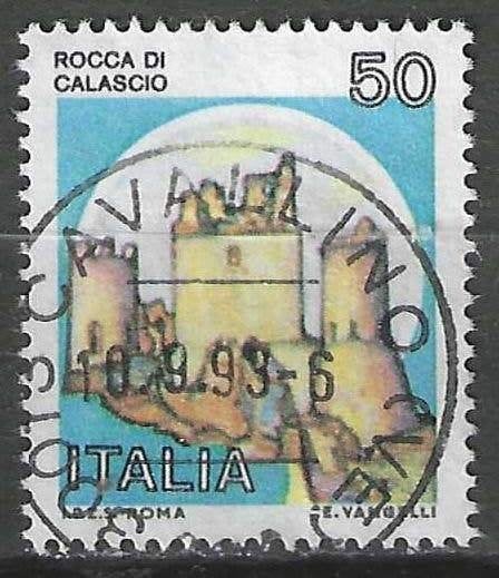 Italie 1980 - Yvert 1437 - Rocca Calascio - 50 l. (ST), Envoi, Affranchi