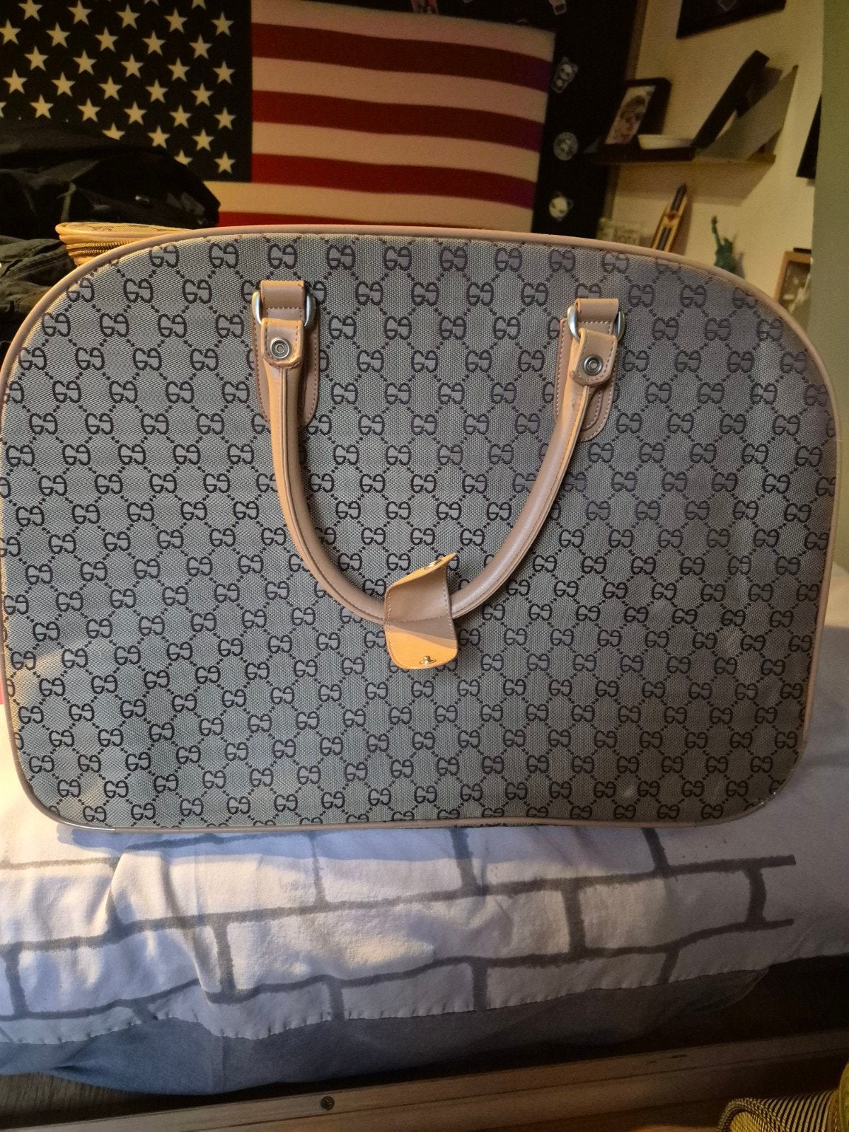 sac de voyage, Bijoux, Sacs & Beauté, Enlèvement, Comme neuf, Beige, Poignée extensible