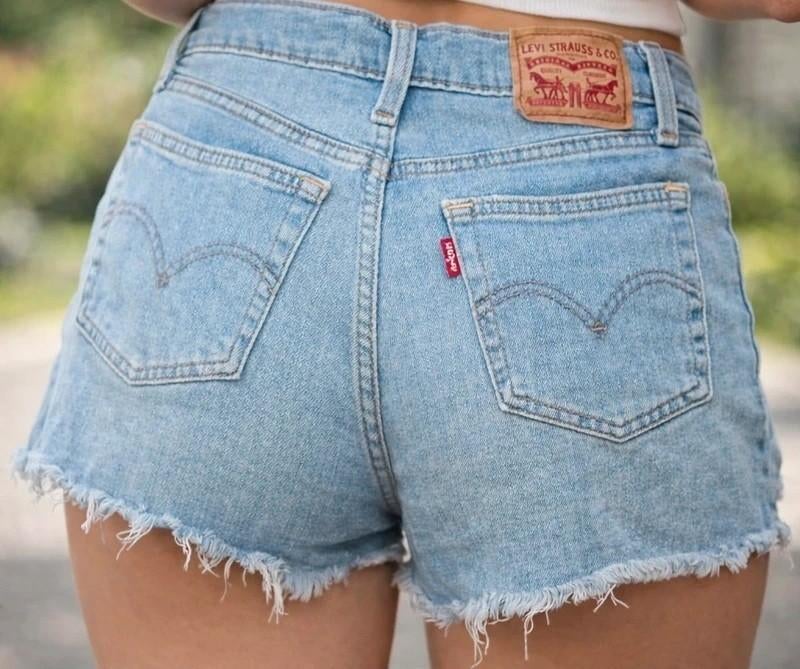 Hotpants Denim Jeans Shorts, Kleding | Dames, Spijkerbroeken en Jeans, Gedragen, W33 - W36 (confectie 42/44), Blauw, Ophalen of Verzenden