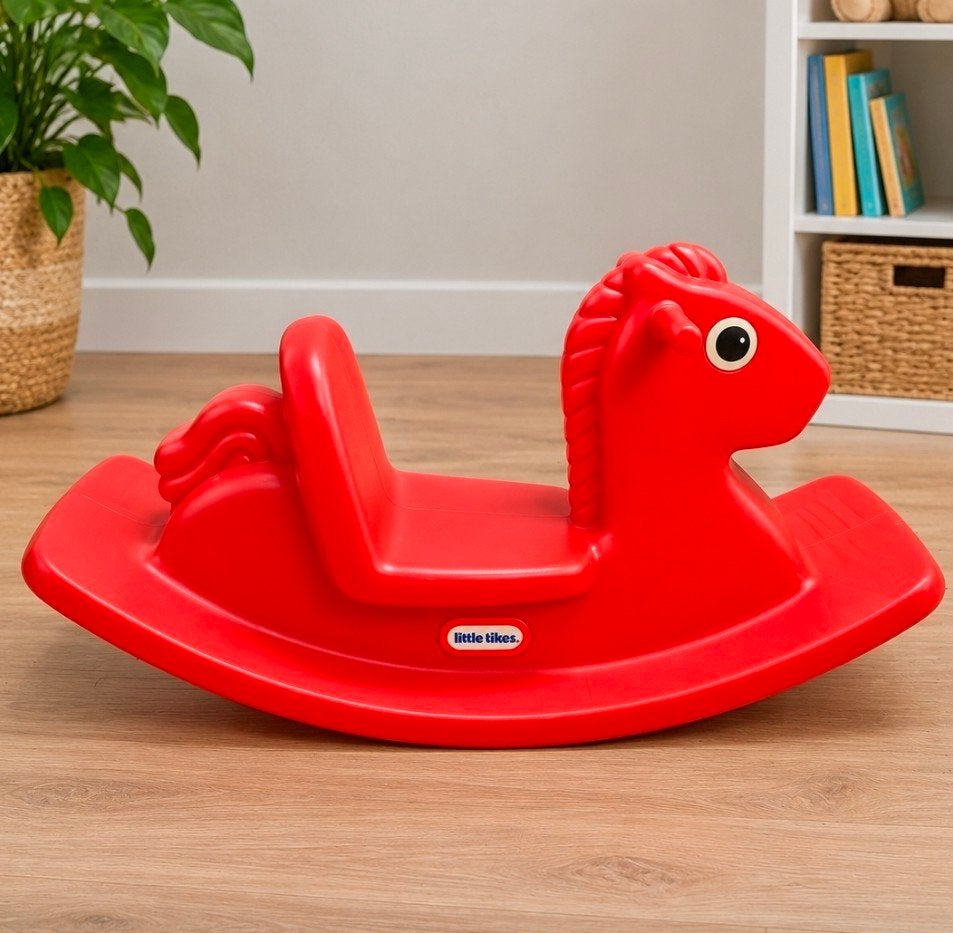 Schommelpaard Little Tikes met handvaten, voeten/rugsteun,, Ophalen, Zo goed als nieuw