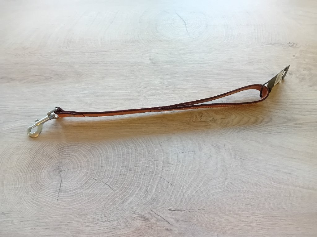 Korte hondenriem of hondenlijn in leder, Dieren en Toebehoren, Hondenriemen, Ophalen, Nieuw, Hondenriem