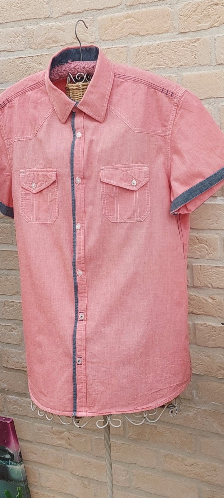 Hemd urban wave maat l, Ophalen of Verzenden, Zo goed als nieuw, Halswijdte 41/42 (L), Roze