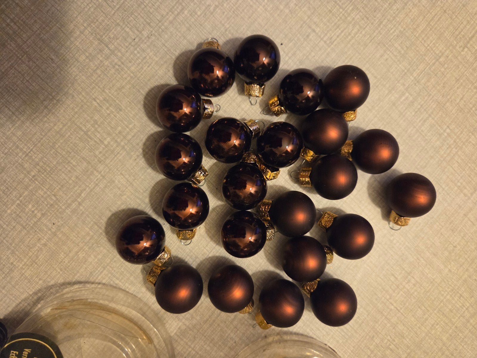 mini-boules de Noël en verre vintage., Enlèvement ou Envoi, Utilisé