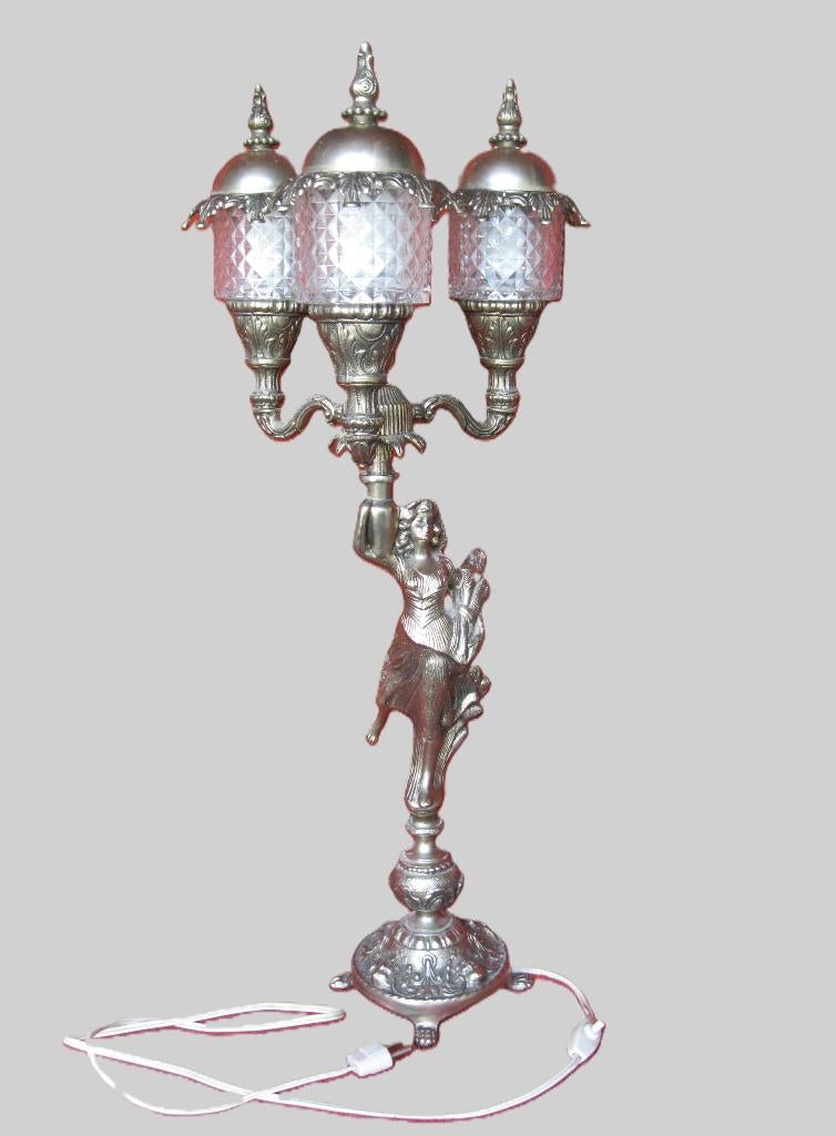 Vintage staande lamp met aparte lichtpunten., Antiquités & Art, Enlèvement