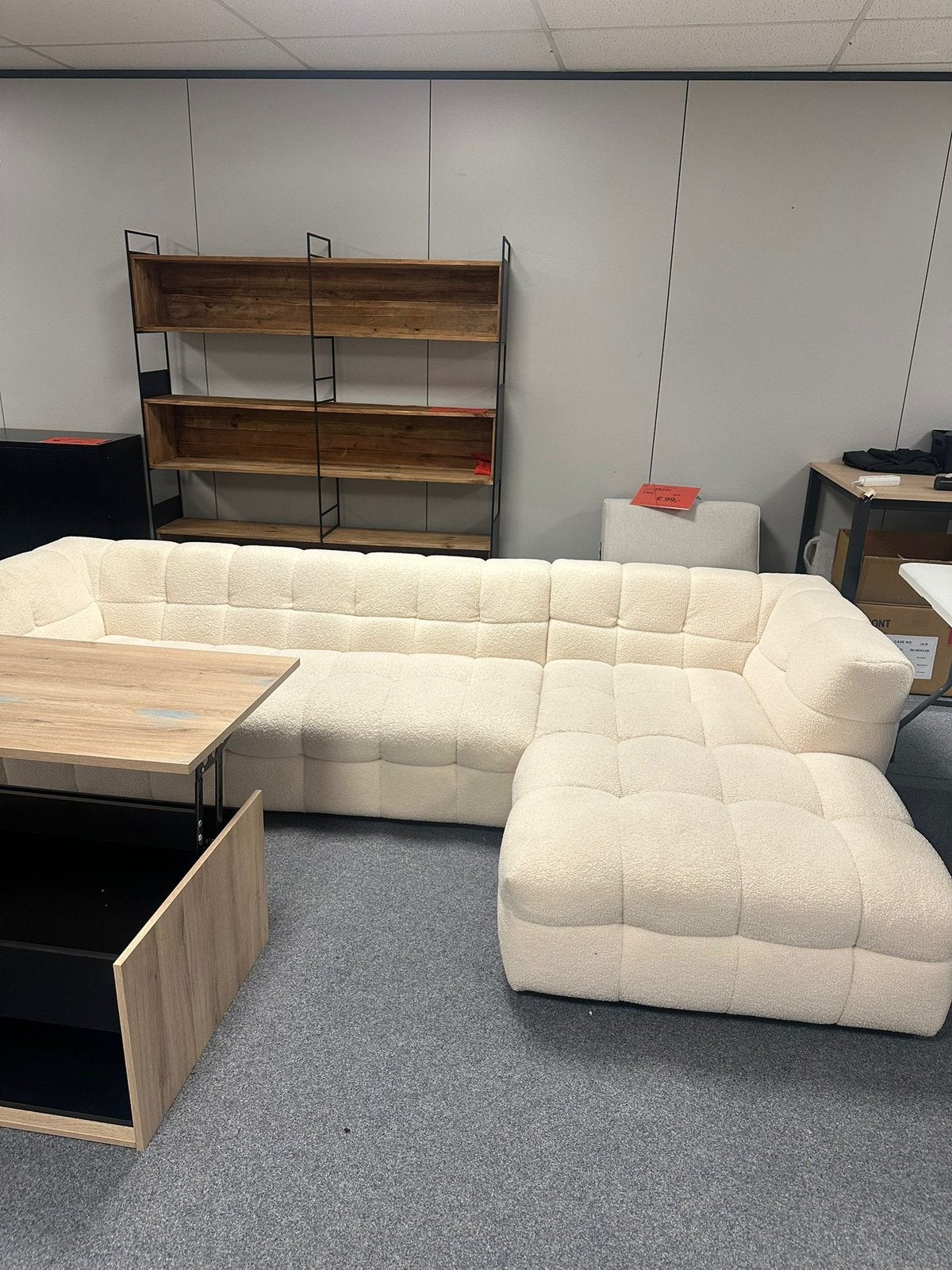 Nieuwe hoek zetel beige, Enlèvement, Comme neuf
