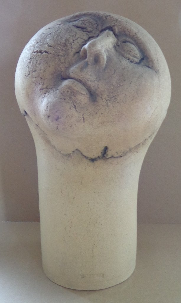 M. WIJNEN / MANSHOOFD / SCULPTUUR KERAMIEK / H=36cm / SIG, Ophalen, Gemerkt, Brutalistisch, 20 - 50 cm