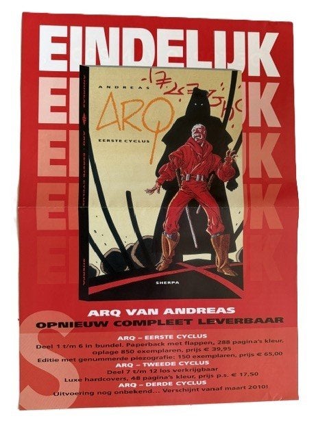 Andreas Arq PROMOTIEPOSTER 2009 Sherpa, Boeken, Eén stripboek, Ophalen of Verzenden, Zo goed als nieuw, Andreas