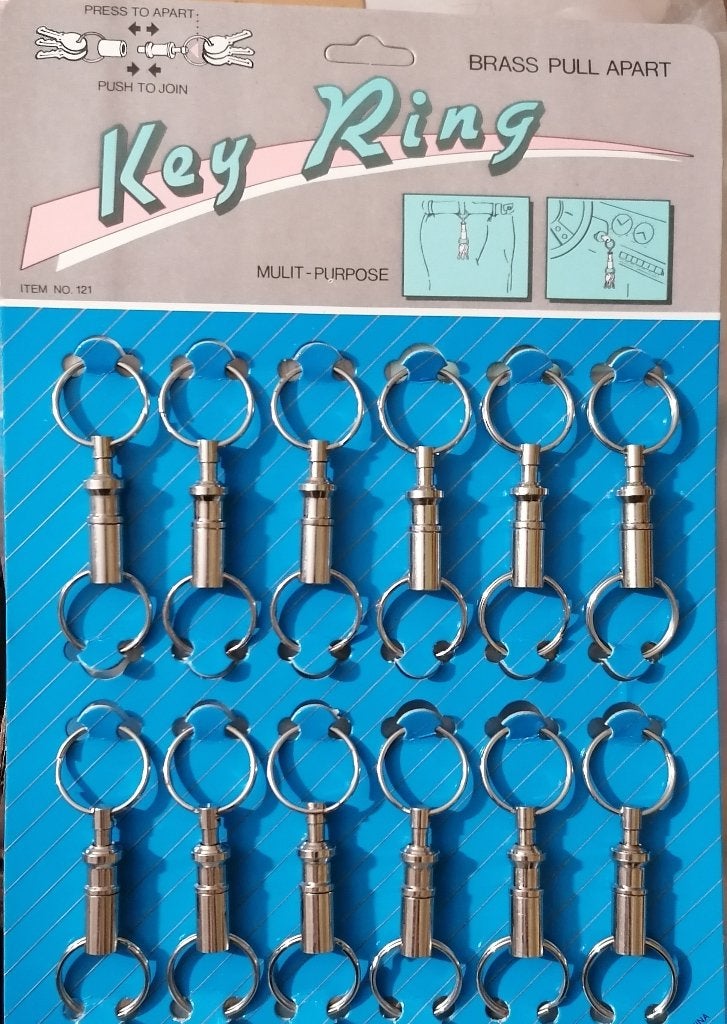 Vintage sleutelhanger met sleutelhanger uit de jaren 80, Verzamelen, Verzenden, Nieuw, Overige typen