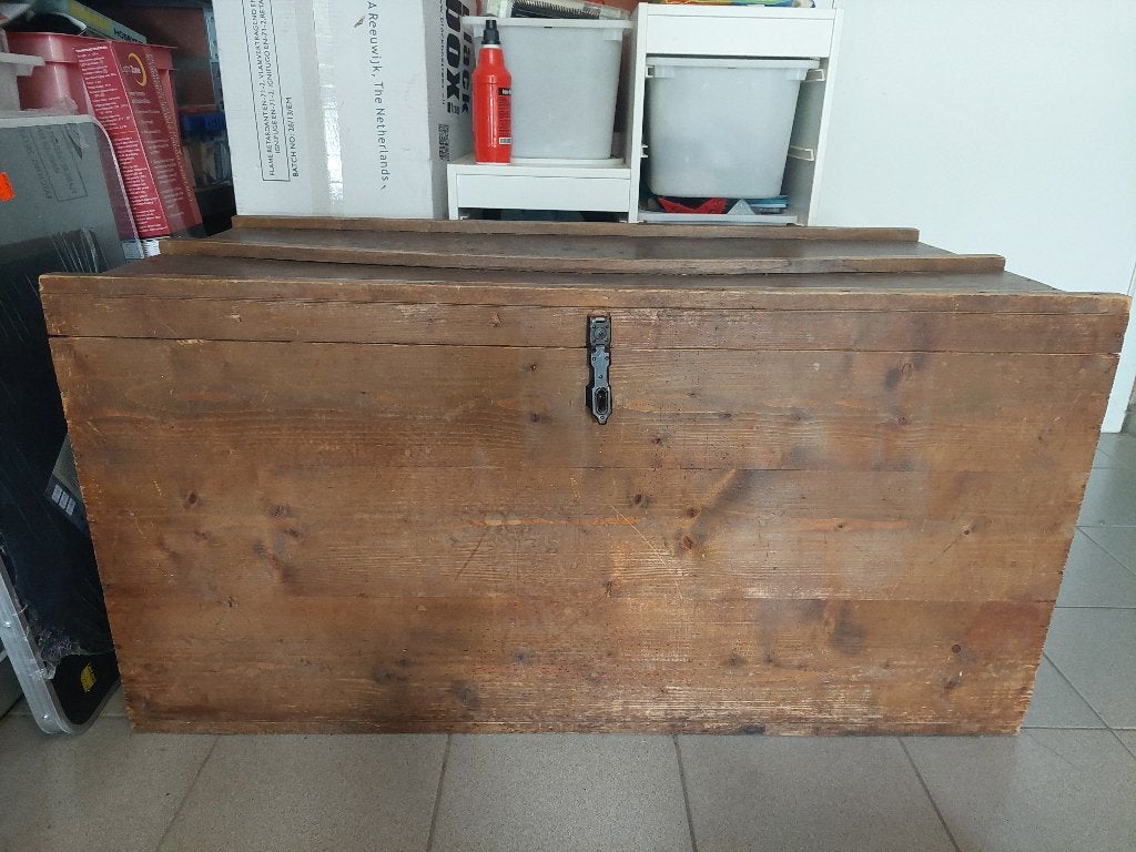Ruime mooie houten kist, opbergkoffer, Huis en Inrichting, Woonaccessoires | Kisten, Ophalen, Gebruikt, 50 tot 75 cm, Eikenhout
