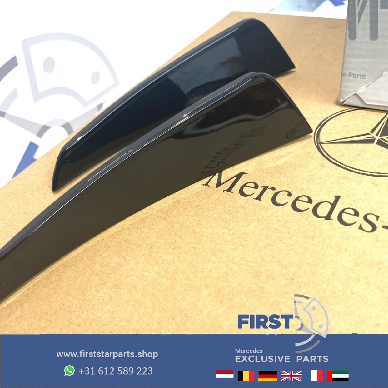 Mercedes AERO VLEUGEL VOORBUMPER SET AMG ZWART W176 W177 W11, Gebruikt, Ophalen of Verzenden, -, -