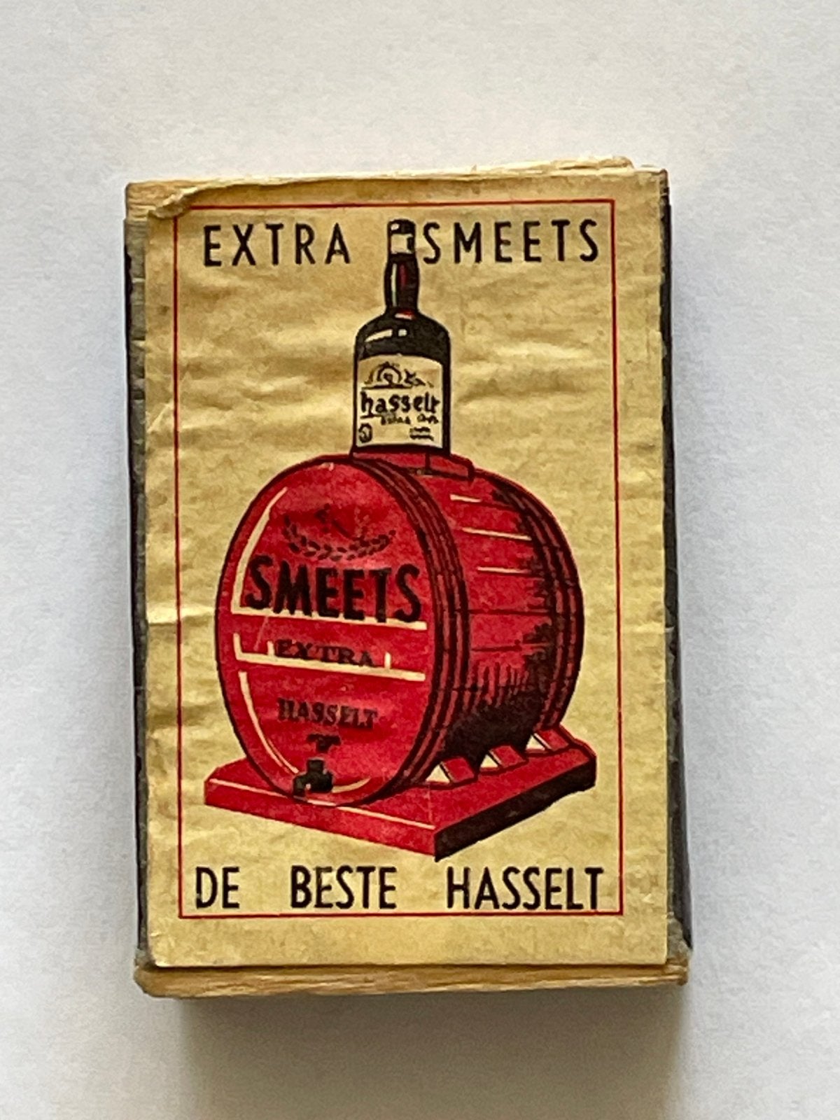 Ancienne boîte d'allumettes Smeets Hasselt, Collections, Marques & Objets publicitaires, Enlèvement ou Envoi, Utilisé, Ustensile