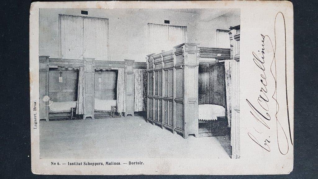 Postkaart Mechelen Malines Institut Scheppers Dortoir, Verzamelen, Ophalen of Verzenden, Voor 1920, Gelopen, Antwerpen
