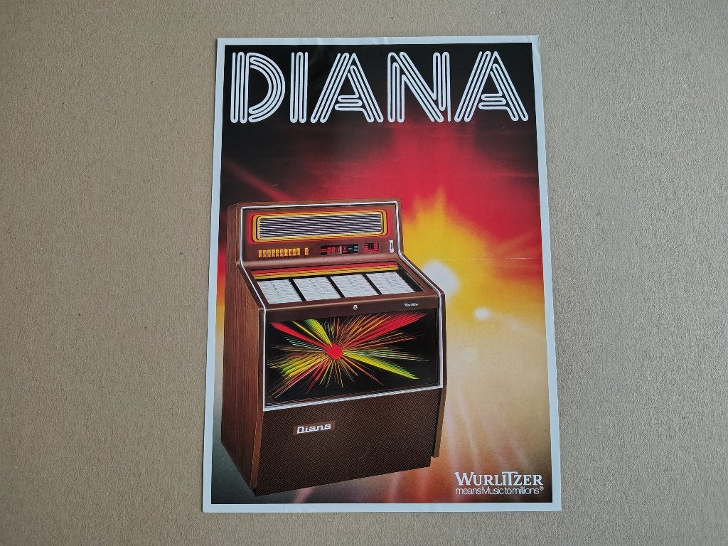 Flyer: Wurlitzer Diana (1985) jukebox, Envoi, Wurlitzer