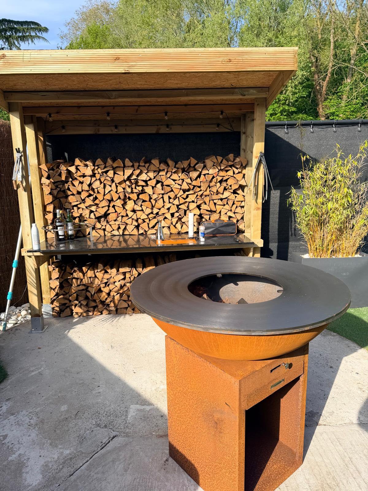 Cortenstaal plancha bbq NIEUW!!, Ophalen, Nieuw, Met accessoires