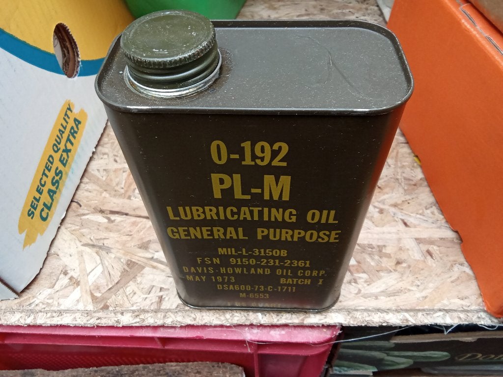240 bibons huile lubrifiante général purpose armée us, Enlèvement
