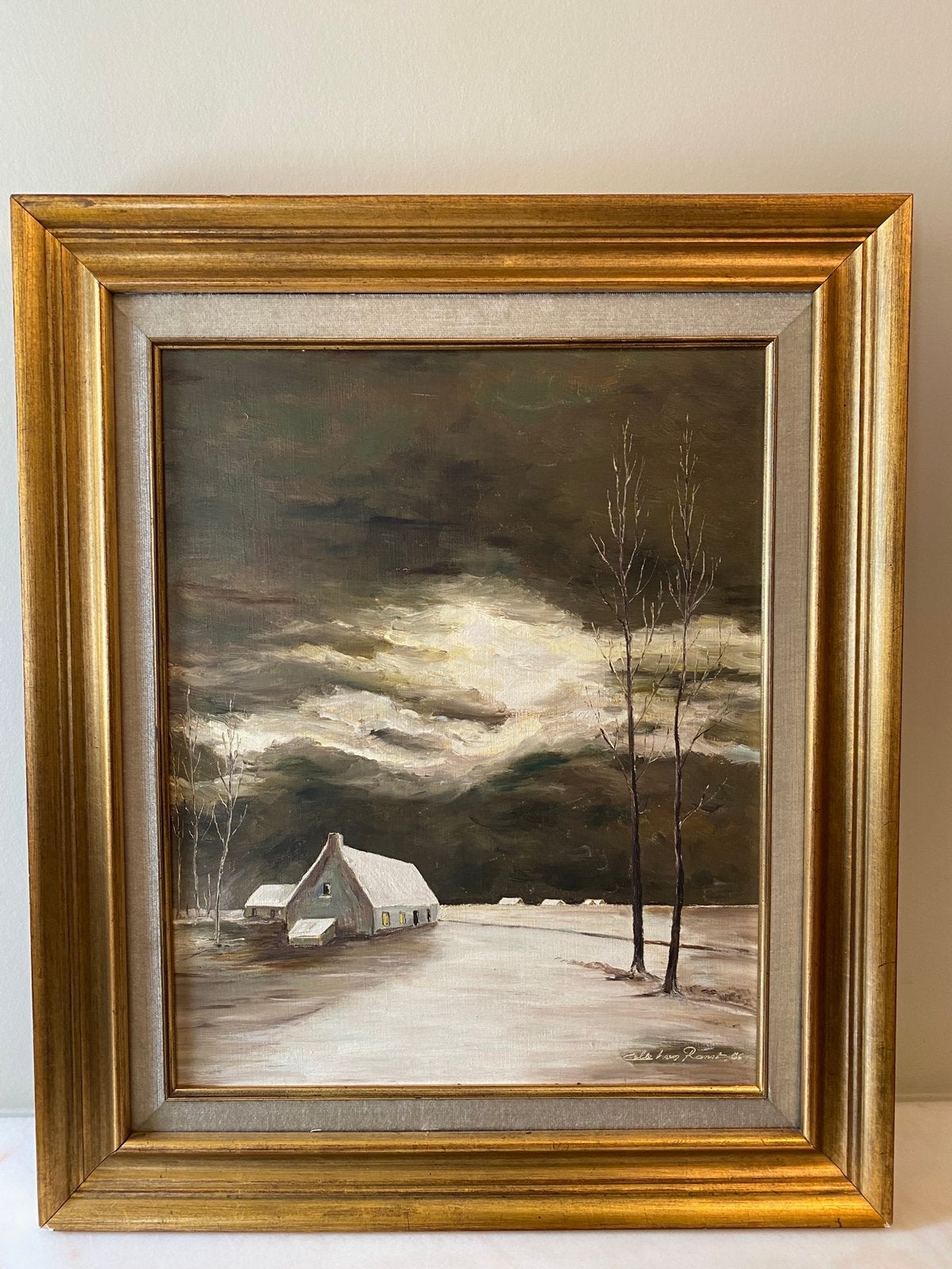 3 schilderijen winterlandschap, Ophalen of Verzenden