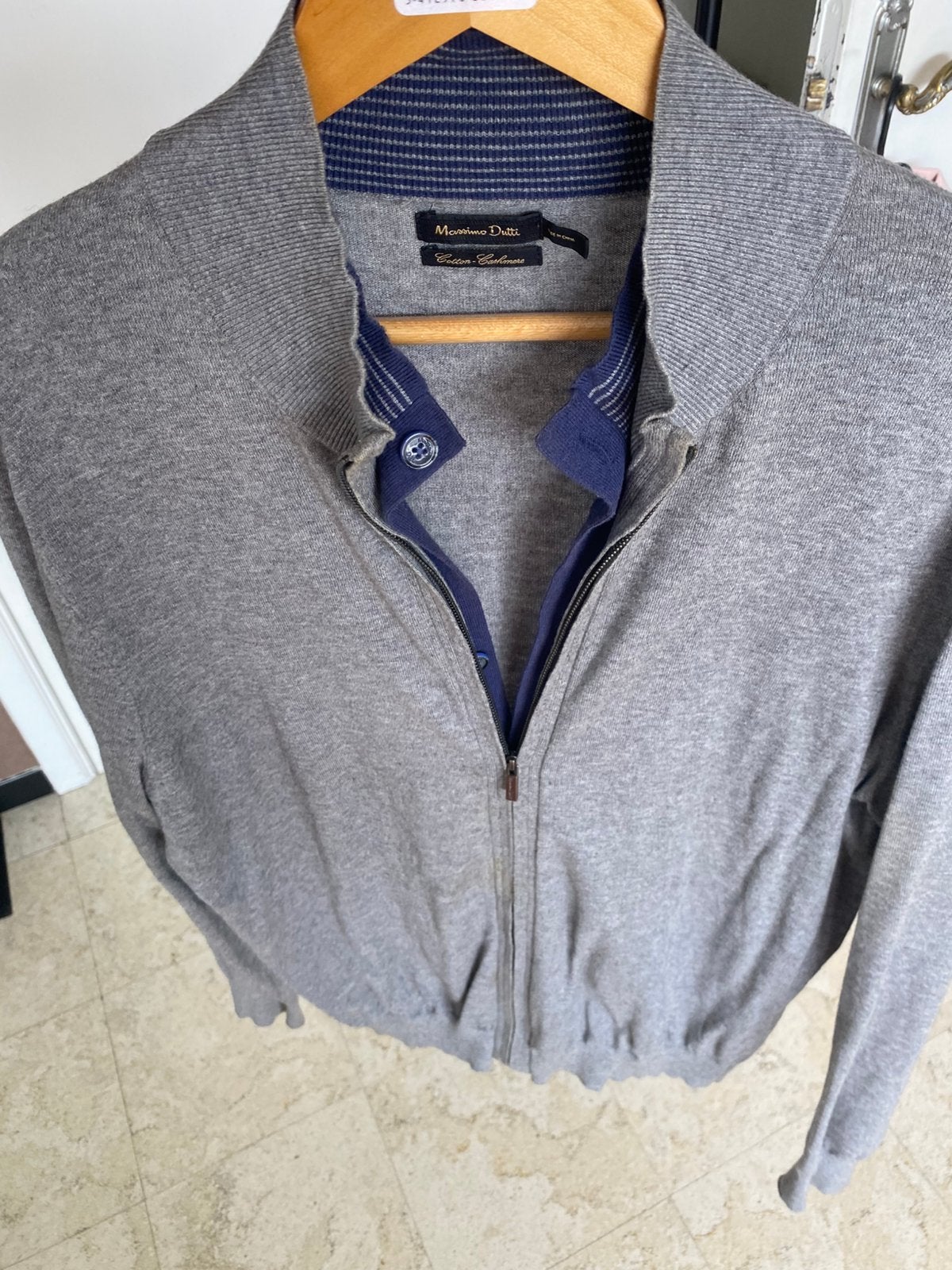 Heren trui vest Massimo dutti, Verzenden, Zo goed als nieuw, Maat 52/54 (L), Blauw