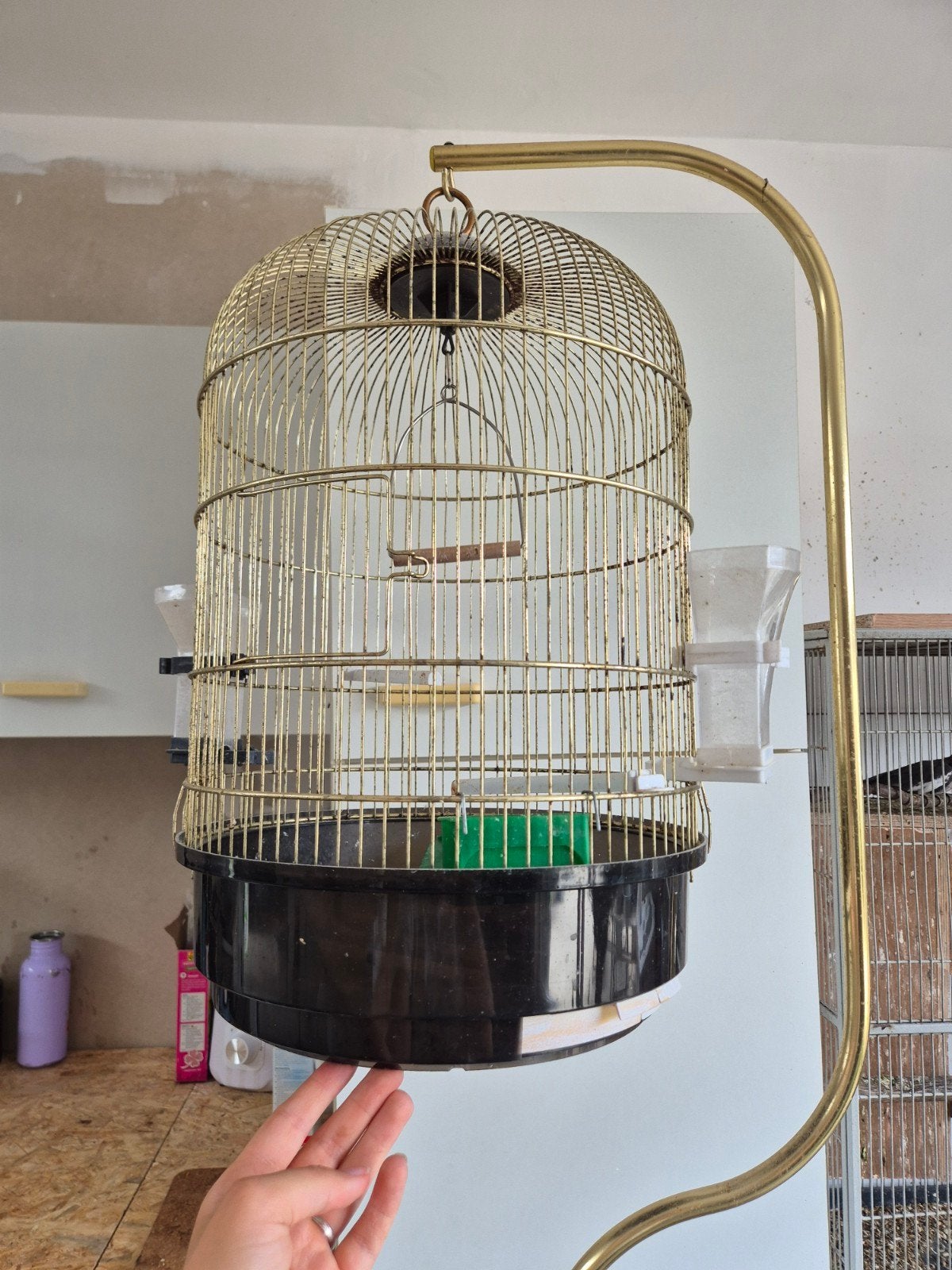 Cage vintage canaris avec pied, Animaux & Accessoires