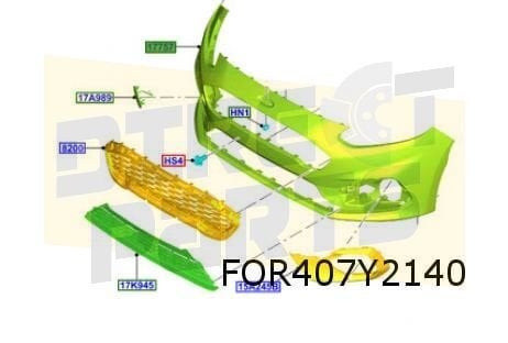 Ford Fiesta VII (3/17-1/22) voorbumper (bij Park Assist) (te, Auto-onderdelen, -, -, Nieuw, Ford