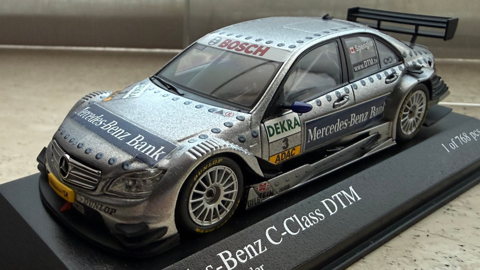 Mercedes Classe C DTM 2008 Spengler, Enlèvement ou Envoi, Comme neuf, Voiture, MiniChamps
