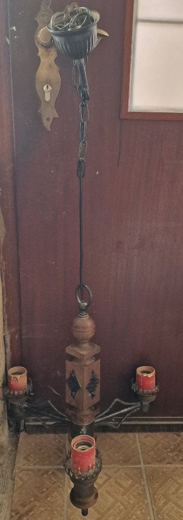 Lustre, Enlèvement, Utilisé, Bois, E27 (grand)
