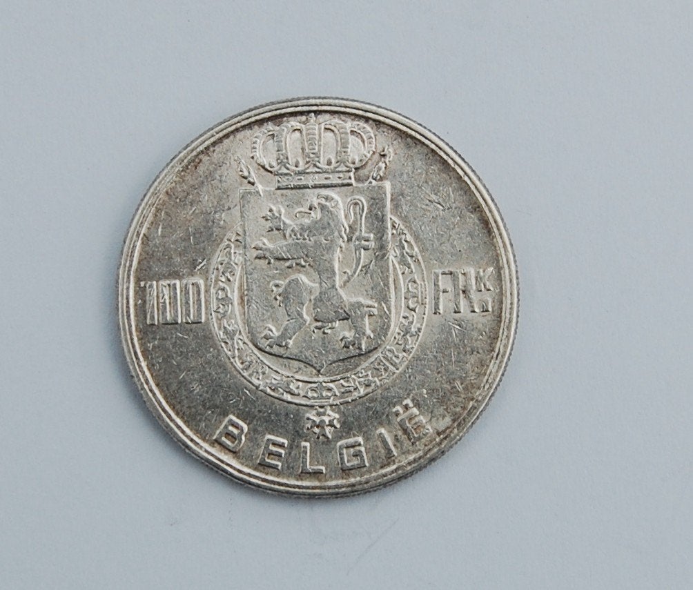 100 frank zilver, vier Koningen 1951, Postzegels en Munten, Munten | België, Ophalen, Zilver, Losse munt, Zilver