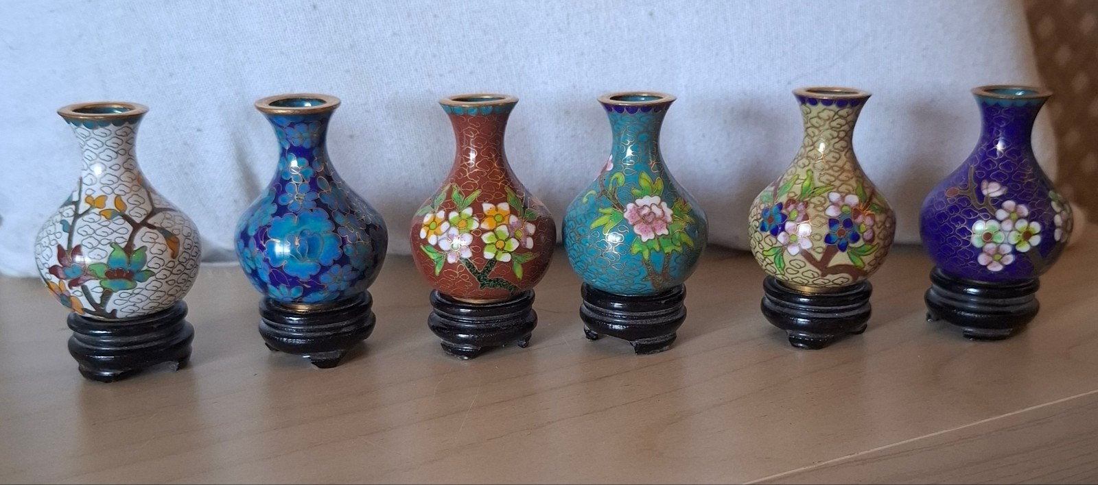 Chinese mini vaasjes. cloisone?.afmetingen zie foto's, Antiek en Kunst, Ophalen