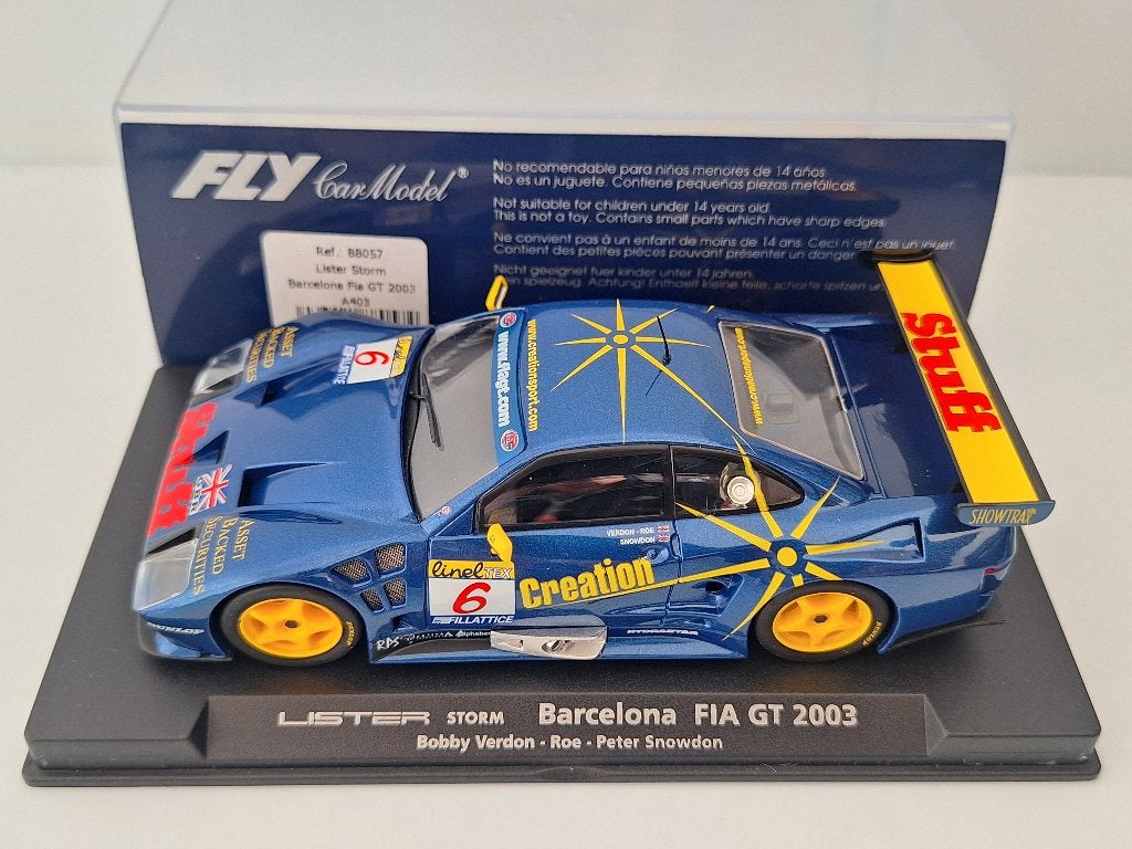 Fly Lister Storm Barcelona Fia GT 2003 A-403, Overige merken, Racebaan, Nieuw, Ophalen of Verzenden