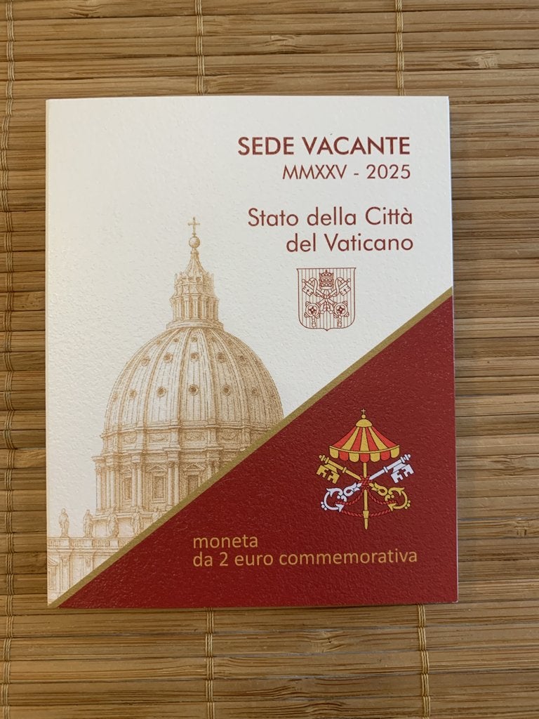Commemorative Coin 2025 Sede Vacante, Ophalen of Verzenden, Vaticaanstad, 2 euro, Setje