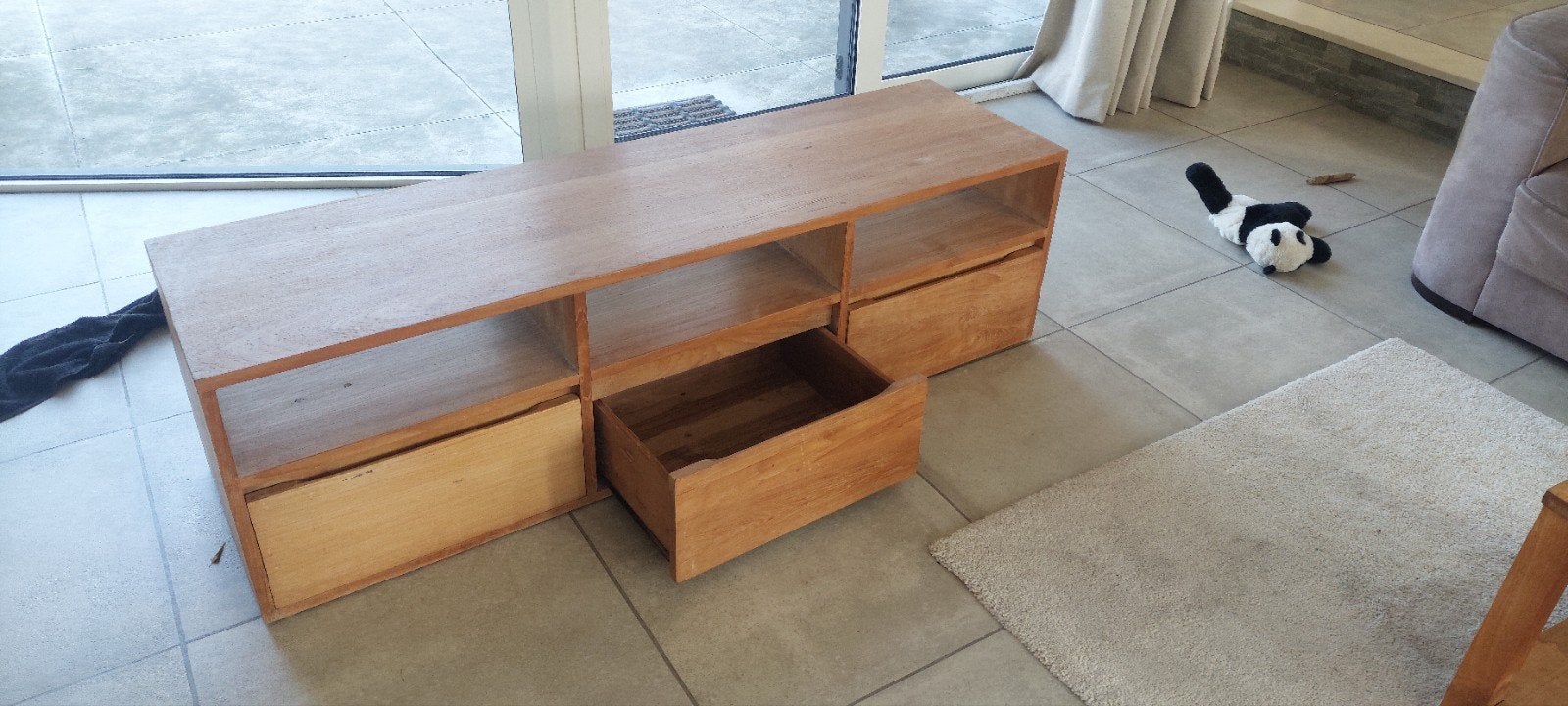 mooie teak commode tv meubel, Huis en Inrichting, Ophalen