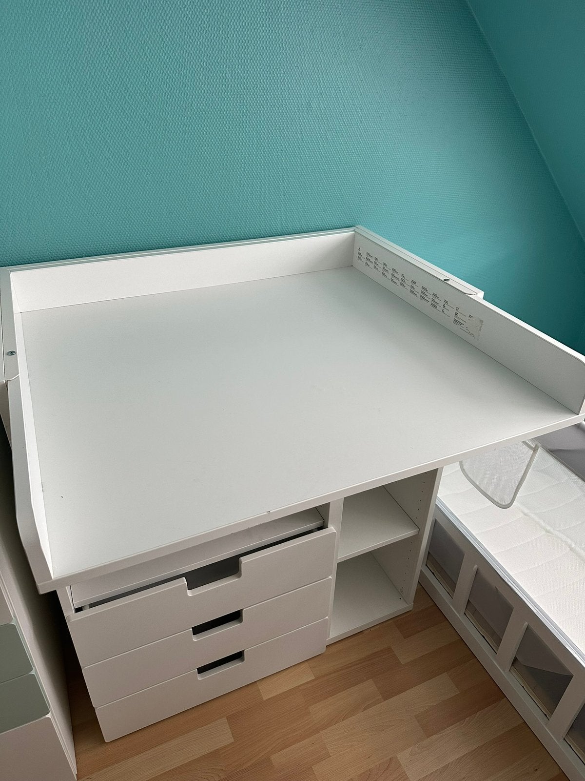 IKEA SMÅSTAD verzorgingstafel met 3 lades, in het wit., Ophalen, Gebruikt