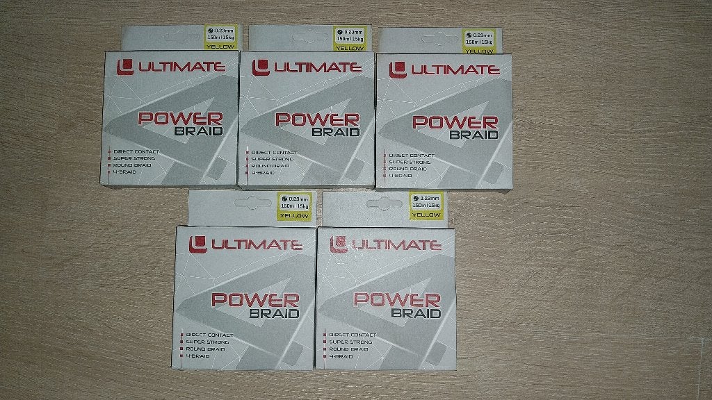 Ultimate Power Braid 150m-0.23mm-15KG-Yellow, Watersport en Boten, Hengelsport | Algemeen, Kunstaas, Ophalen of Verzenden