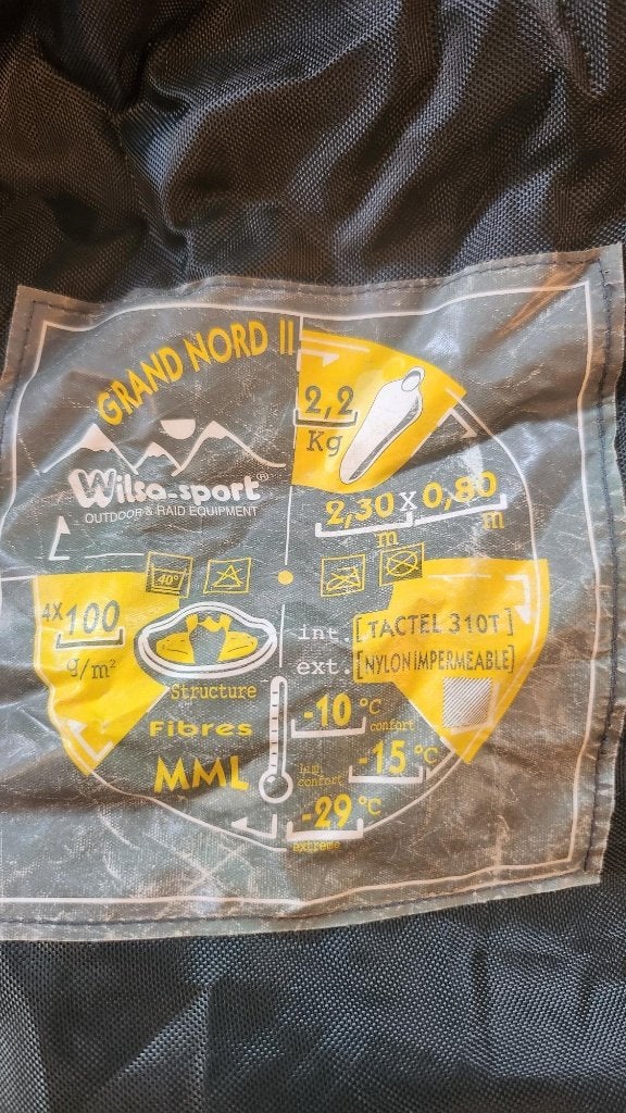 Wilsa Sport Grand Nord II — extreme winterslaapzak, Caravanes & Camping, Sacs de couchage, Enlèvement, Comme neuf
