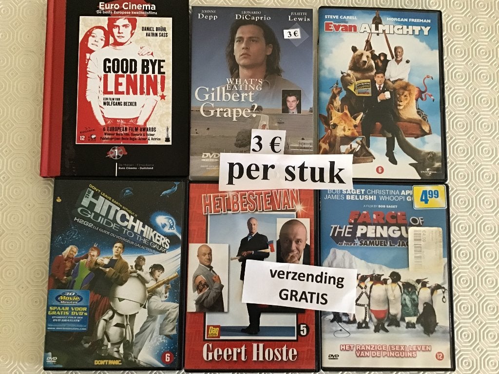 6 dvd's komedie aan 3 € met gratis verzending, Ophalen of Verzenden, Zo goed als nieuw