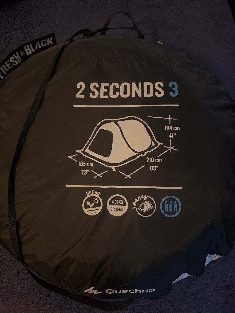 Tente Quechua 2 sec 3, Caravanes & Camping, Enlèvement, Comme neuf, Jusqu'à 3