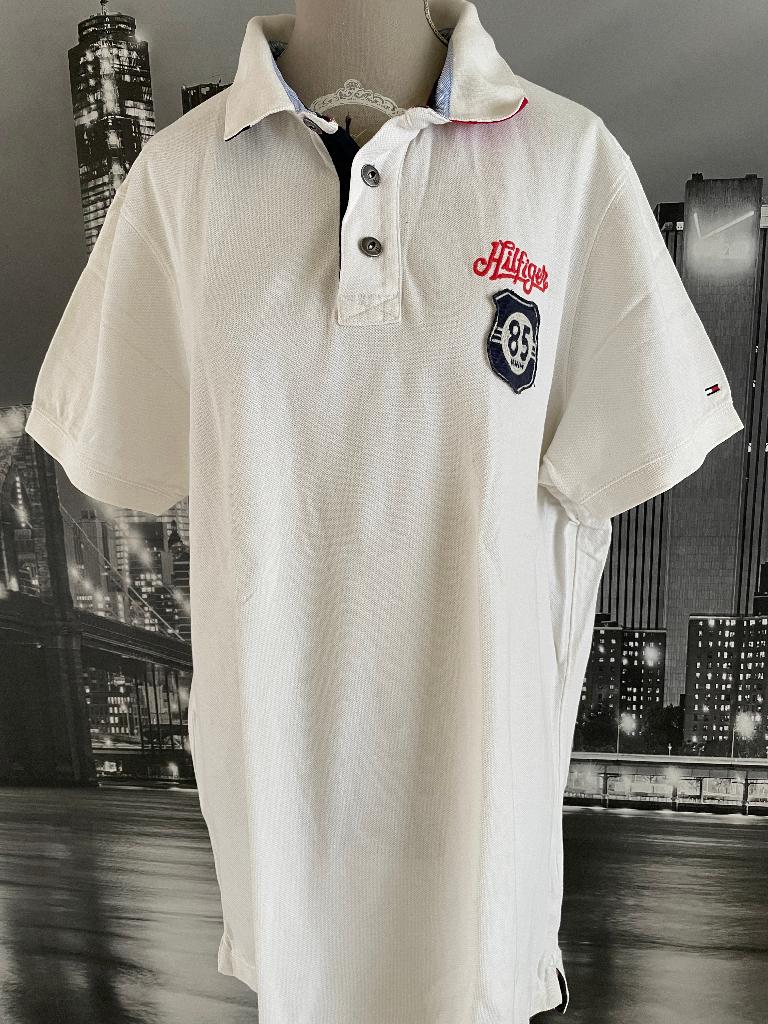 witte polo Tommy Hilfiger XXL, Kleding | Heren, Polo's, Verzenden, Wit, Overige maten, Zo goed als nieuw