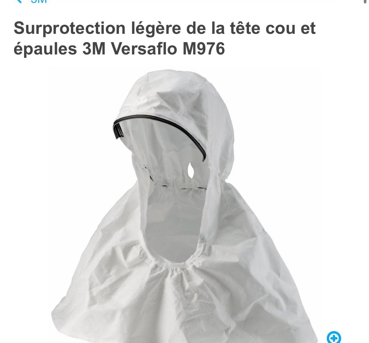 Surprotection légère de la tête et épaules 3M Versaflo M976, Enfants & Bébés, Enlèvement ou Envoi, Neuf