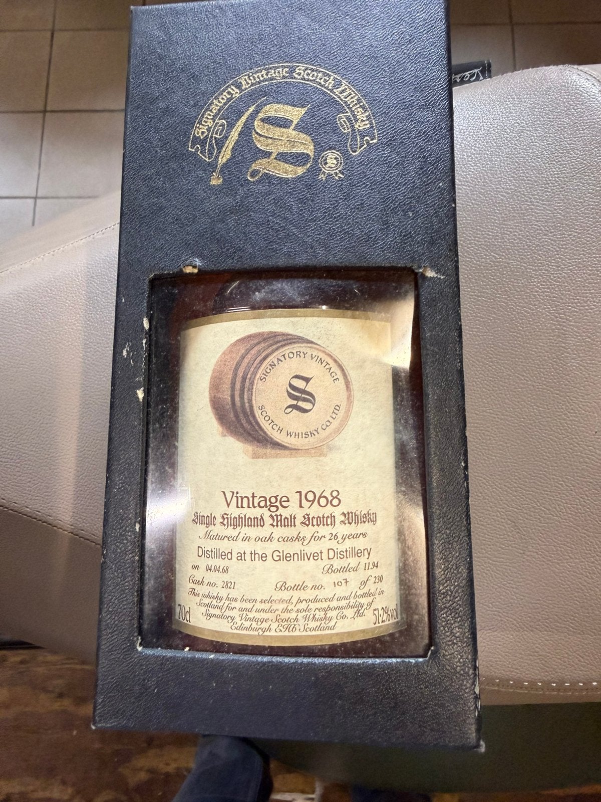 Whisky vintage 1968, Ophalen, Zo goed als nieuw