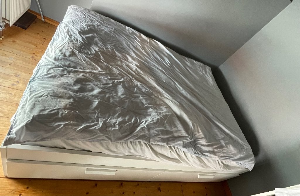 Twijfelaar bed IKEA, Queen size, 140 cm, Enlèvement, Utilisé