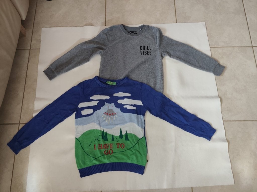 2 truien 146-152 cm, Kinderen en Baby's, Ophalen of Verzenden, Gebruikt, Jongen, Trui of Vest