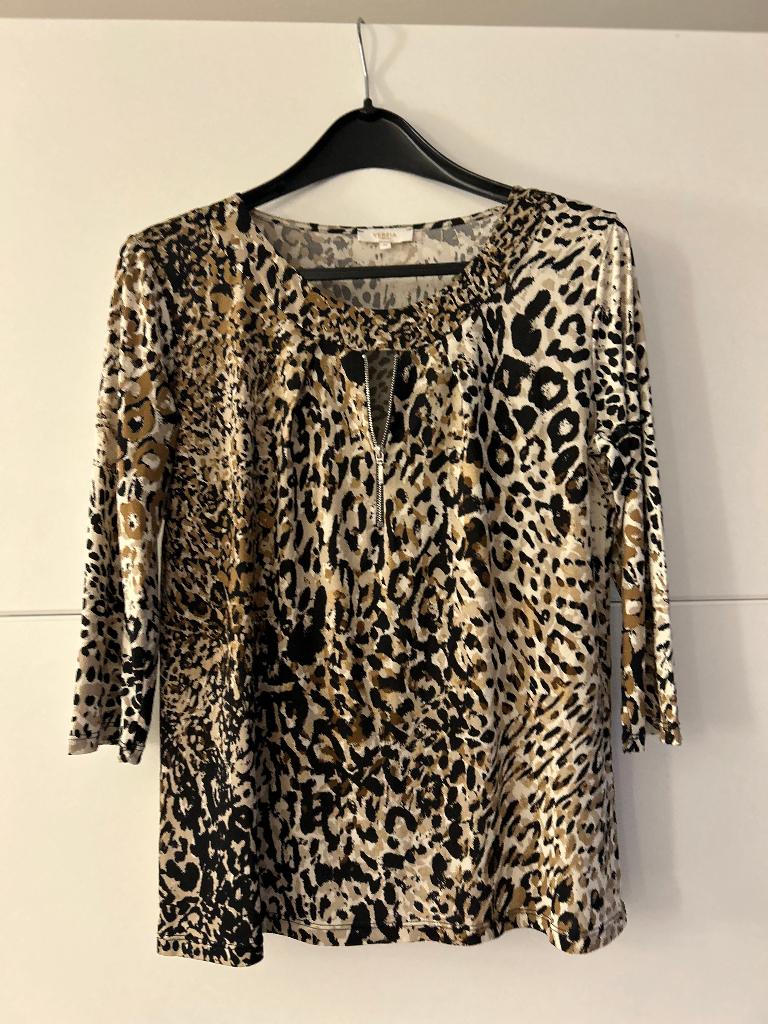 Versia beige blouse met print, Maat 38/40 (M), Beige, Ophalen of Verzenden, Zo goed als nieuw