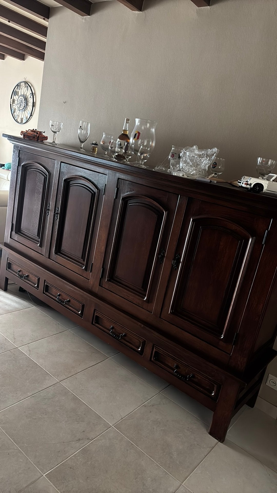 Armoire en chêne, Antiek, 200 cm ou plus, Enlèvement, Utilisé