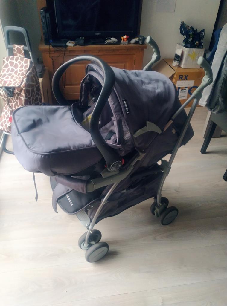 Buggy + maxi cosi 2 in 1, Kinderen en Baby's, Ophalen, Zo goed als nieuw, Verstelbare rugleuning
