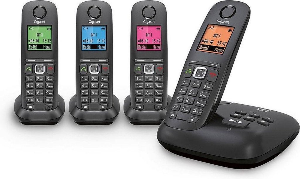 Gigaset A540a draadloze DECT telefoonset (4 stuks), Telecommunicatie, Ophalen of Verzenden, Gebruikt, 4 handsets of meer
