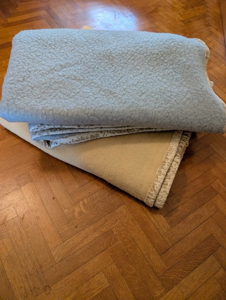 Sole Mio dekens, Couverture décorative, Bleu, Laine, 160 cm