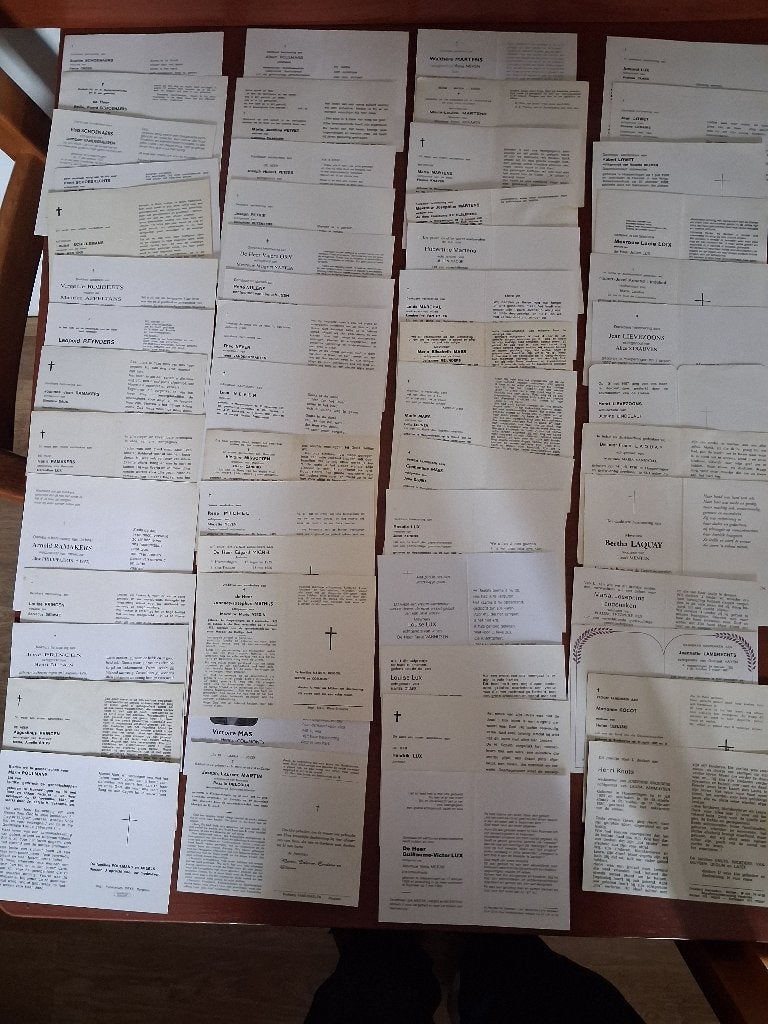 Bidprentjes HOEPERTINGEN 220 stuks, Verzamelen, Ophalen of Verzenden, Bidprentje